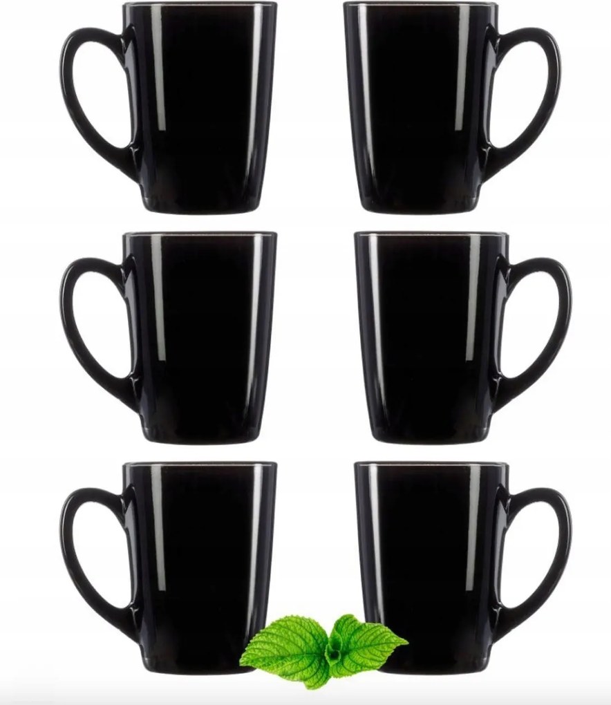 Teás kávéscsésze Fekete füllel Luminarc 6 db-os szett 320 ml