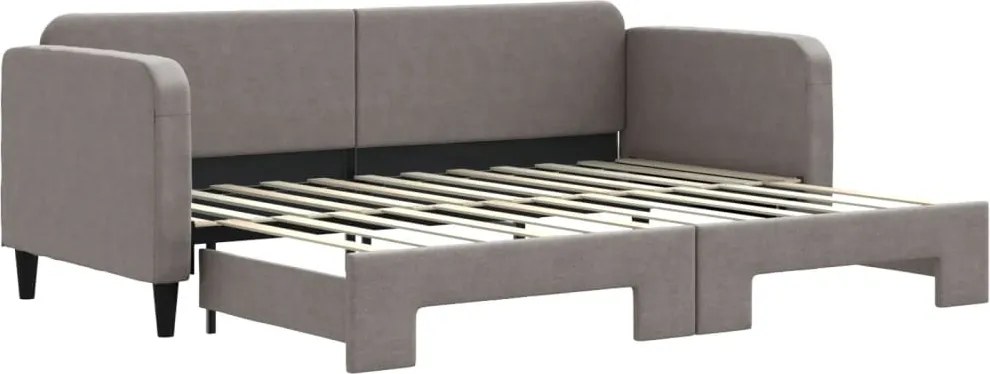 vidaXL tópszínű kihúzható szövet heverő 80 x 200 cm