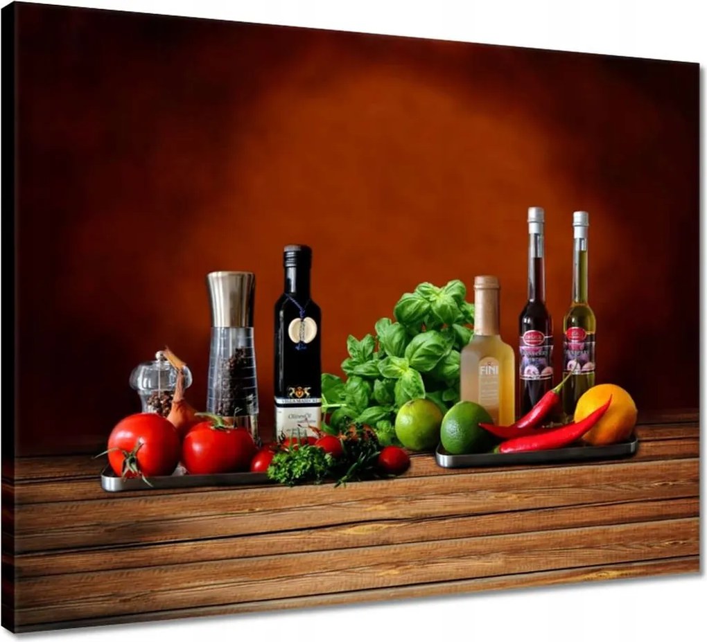 Vászonkép 50x40 Fűszerek a konyhába Gyümölcs