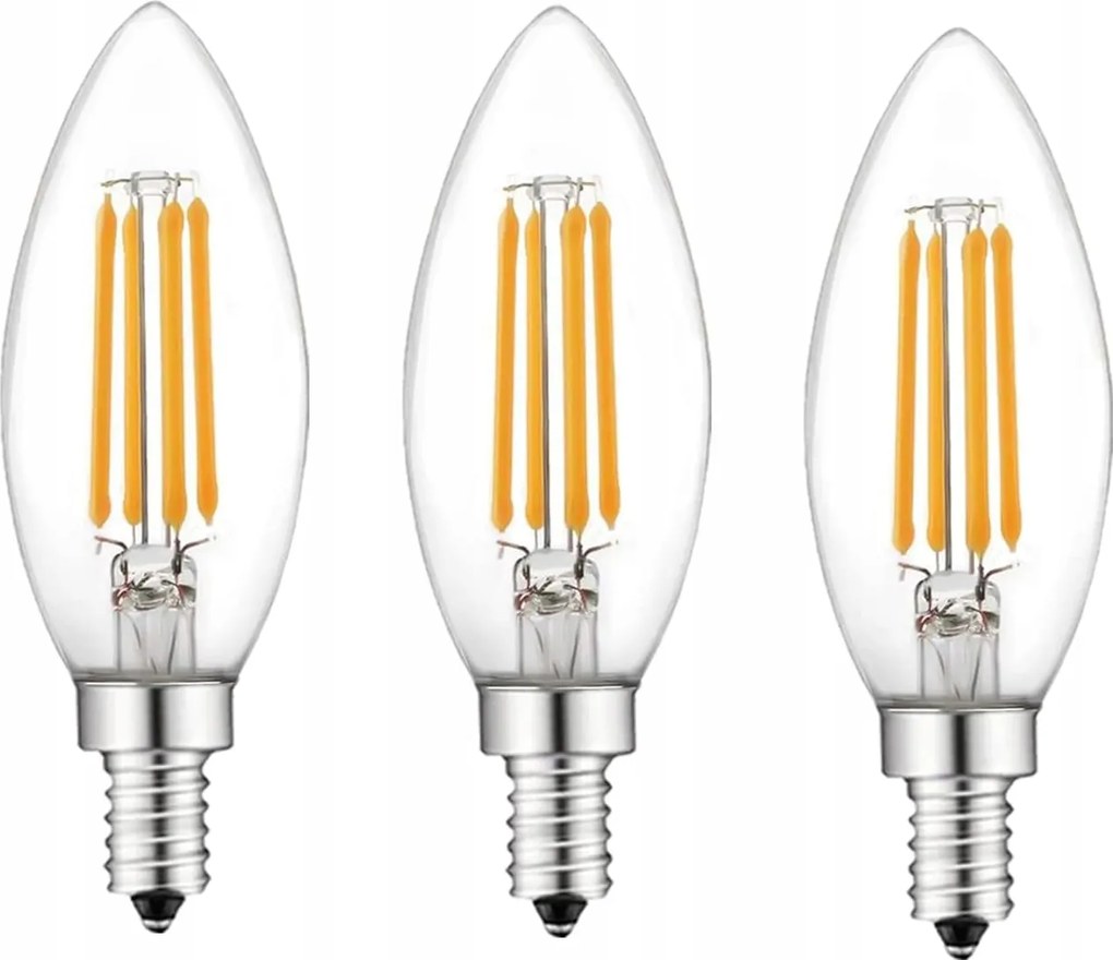 Led Gyertya Izzó E14 Meleg Fehér 4W 2700K 470LM 3db