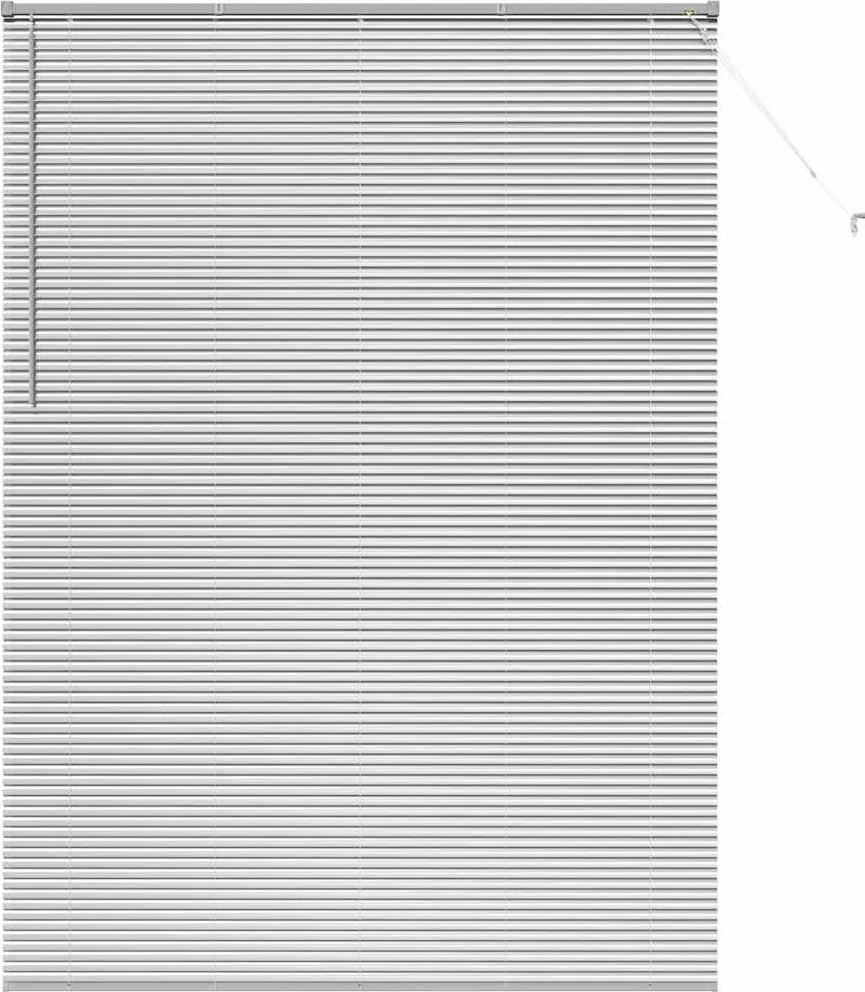 vidaXL Zsalugáter Redőnyök Ezüst 220 x 155 cm Alumínium