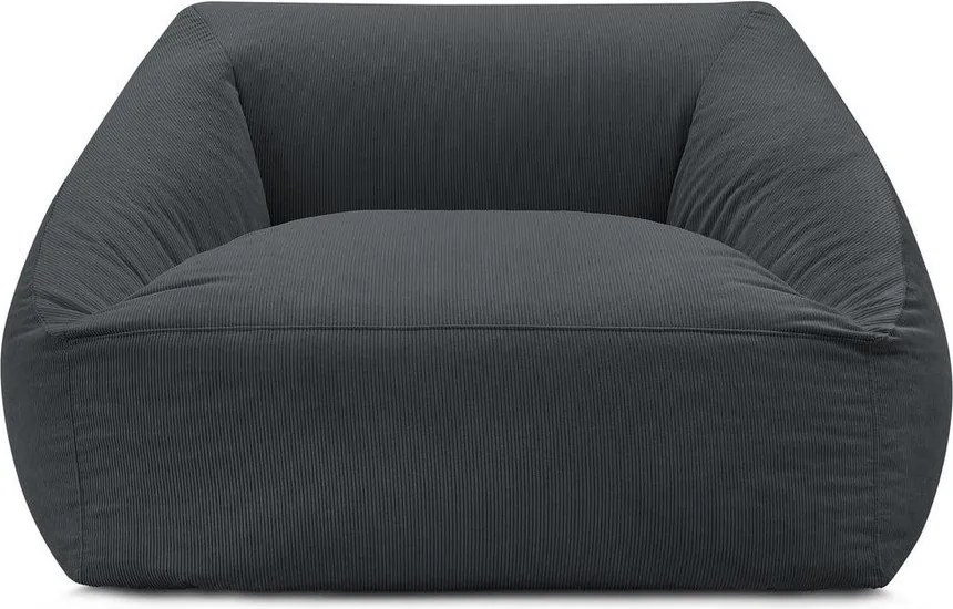 Sötétszürke kordbársony babzsákfotel Lilibet – Bobochic Paris