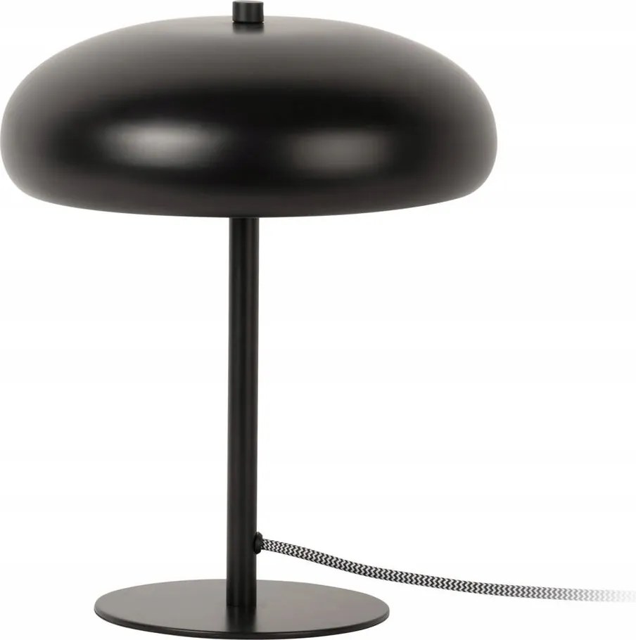 Asztali Lámpa Fekete Fém Gomba E14 Hálószoba Nappali Ø 25 cm