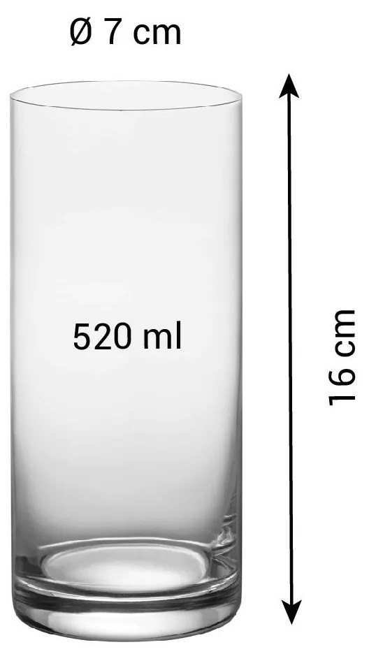 Tescoma CHARLIE long drink pohárkészlet, 6 db, 520ml, L