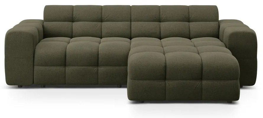 Zöld sarokkanapé (jobb oldali-heverő résszel) Kendal – Micadoni