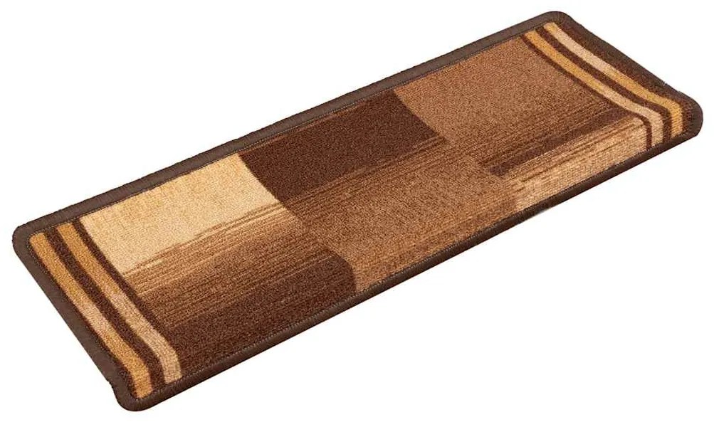 5 db barna öntapadó lépcsőszőnyeg 65x21x4 cm