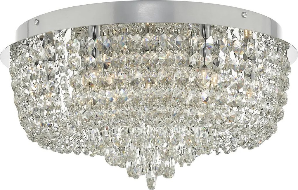 Dar lighting glamour kristály mennyezeti lámpa eitan csiszolt króm dareit5008