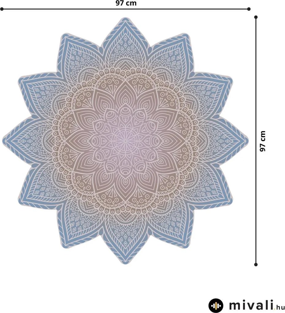 Falmatricák - Mandala kékes-barna