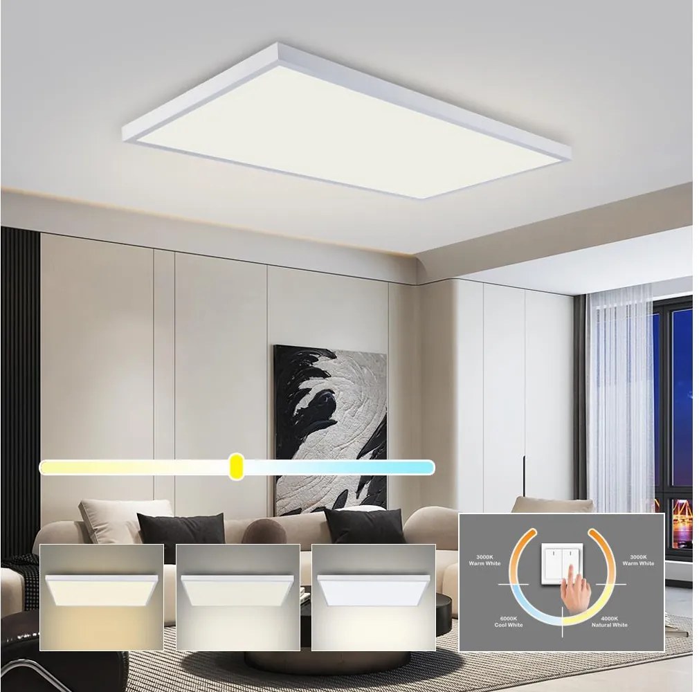 Brilagi - LED fürdőszobai mennyezeti lámpa FRAME LED/96W/230V 120x60 cm IP44 fehér