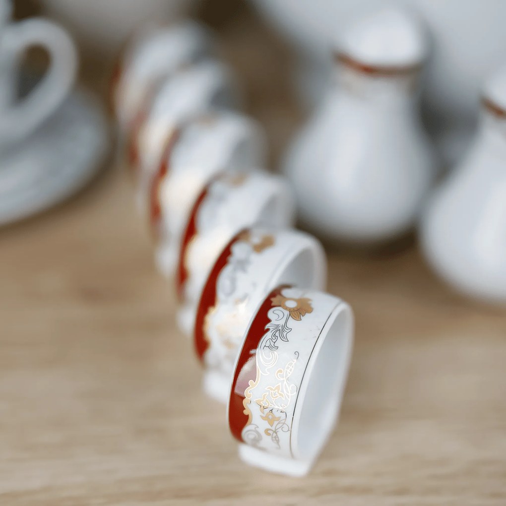 TEMPO-KONDELA GARIDA TYP 2, étkészlet, 57 db-os szett, porcelán