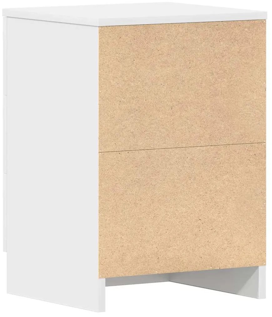 2 db fehér szerelt fa éjjeliszekrény 38 x 35 x 56 cm