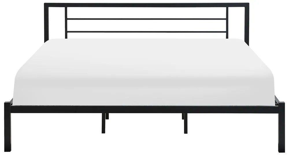 Franciaágy 180 cm CONNET (ágyráccsal) (fekete). 1007228