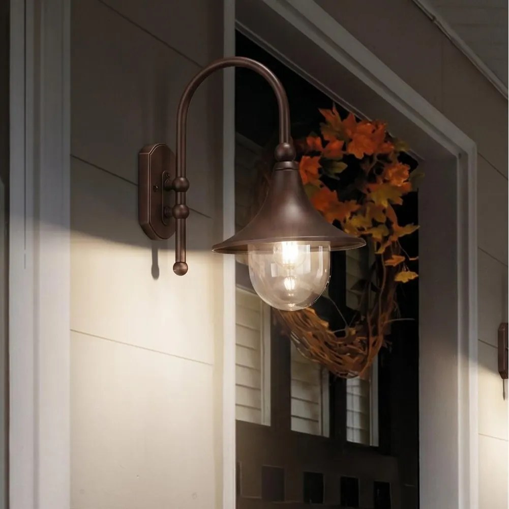 Ideal Lux - Kültéri fali lámpa CIMA 1xE27/52W/230V IP43 barna