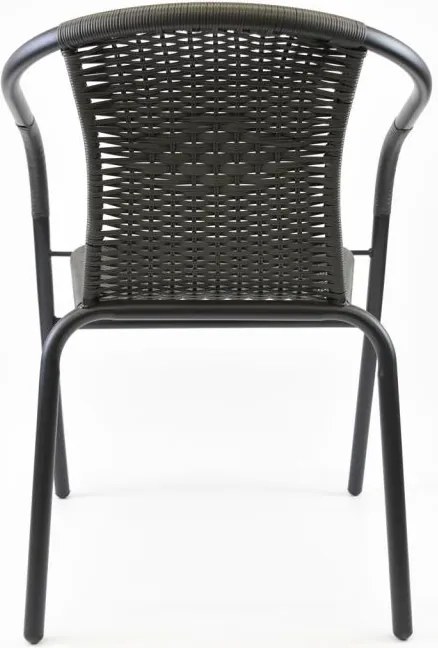 Kerti bisztrószék egymásba rakható szürke