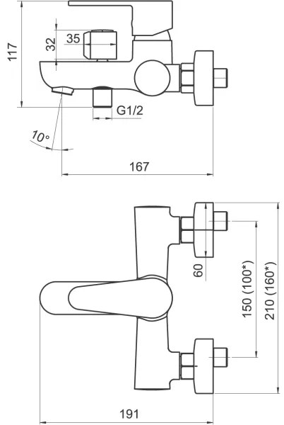 Novaservis - Kádkészlet csapteleppel TITANIA FRESH ECO fényes króm