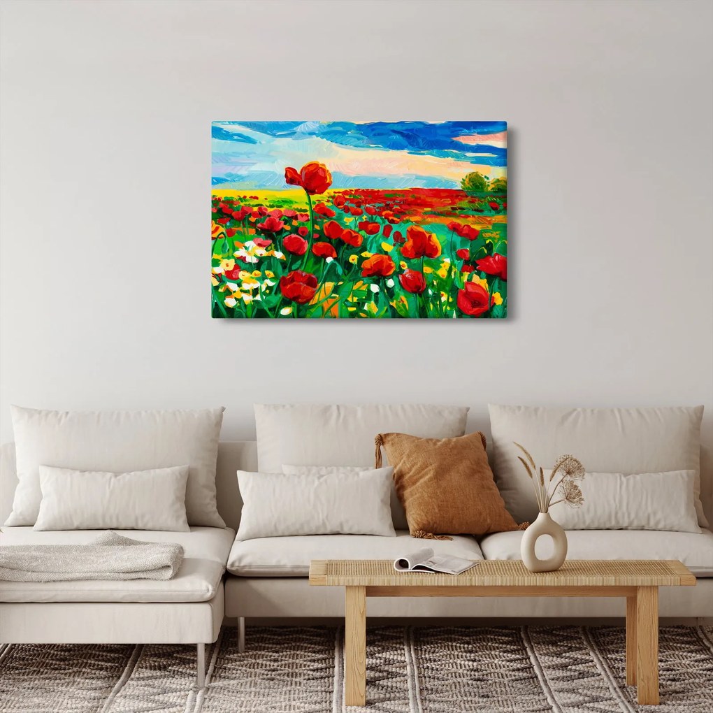 Kép egy mező mákkal (90x60 cm)