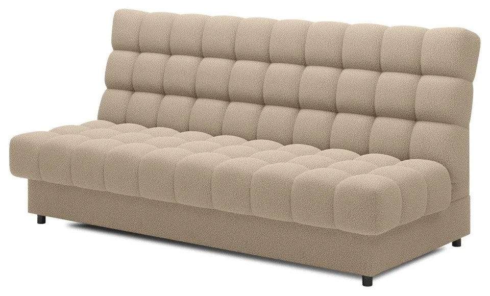 Bézs buklé kinyitható-tárolóhelyes kanapé 197 cm Clareta – ELTAP
