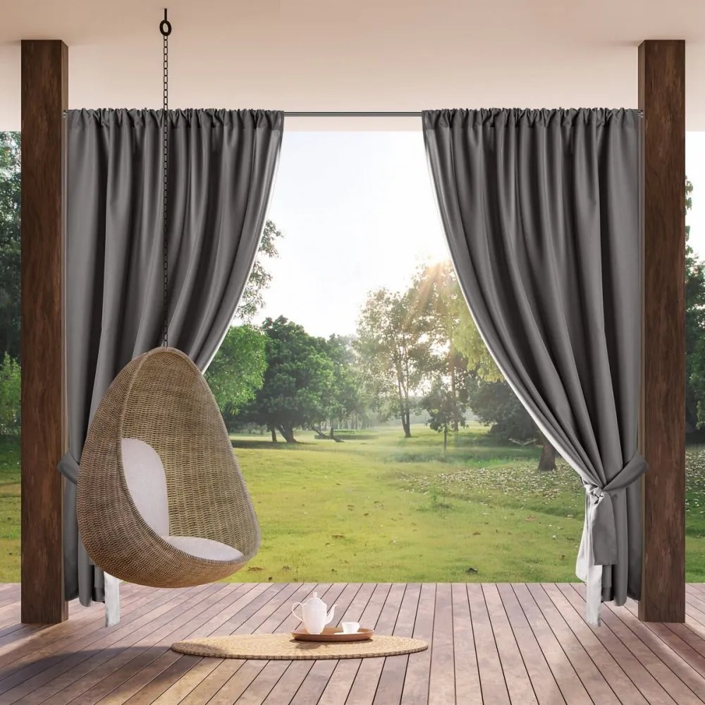 Gazebo függöny szürke 155x200 cm-es szürke színben
