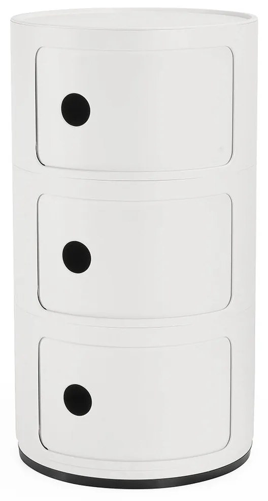 Kartell Componibili 4988 tárolóasztal, matt, 3 tárolópolccal, többféle színben szín: fehér