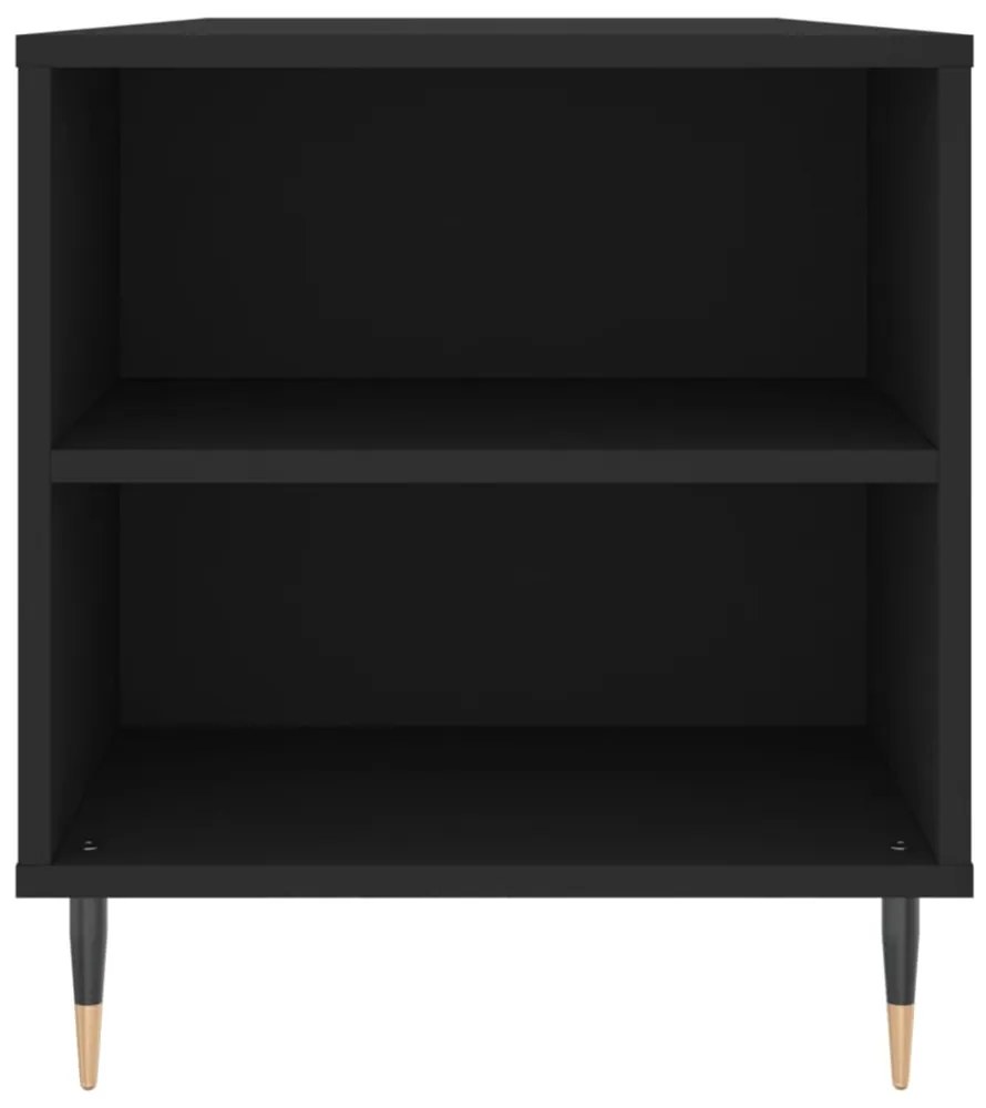 fekete szerelt fa dohányzóasztal 102x44,5x50 cm