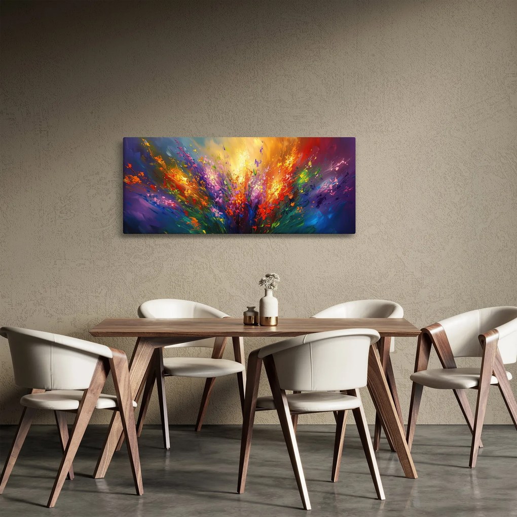 Kép - A virágok absztrakciója (120x50 cm)