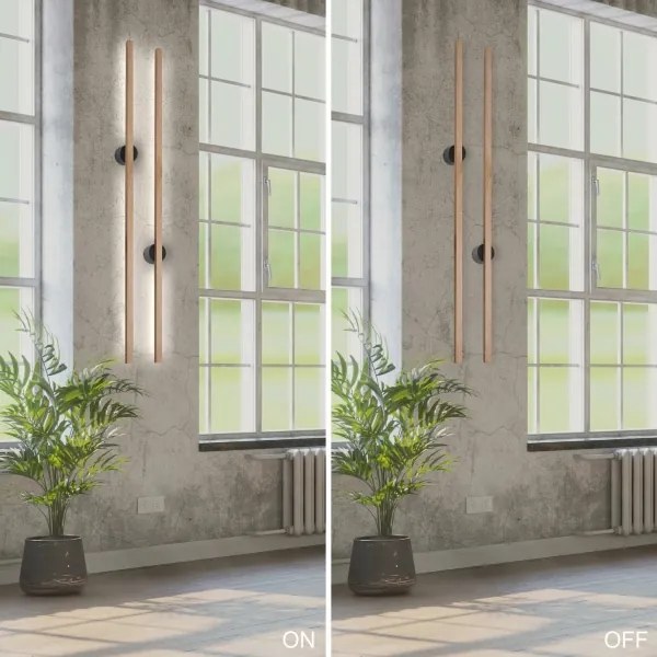 Brilagi - WOODY LINE LED 12W/230V falilámpa, 120 cm, tölgy