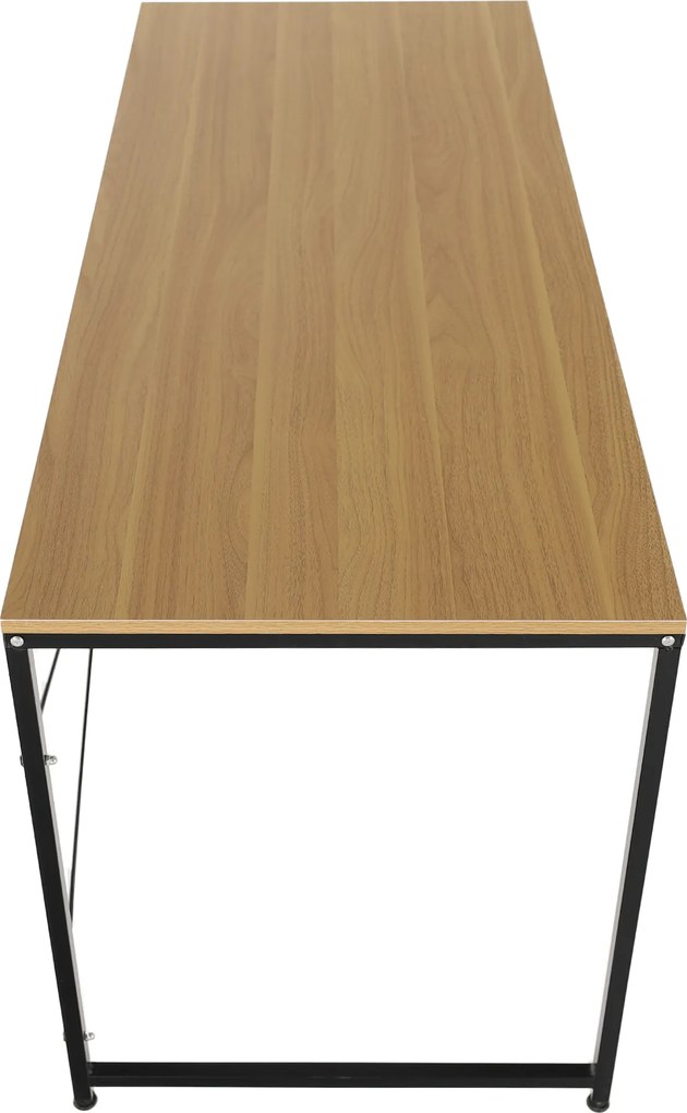 Íróasztal tölgy/fekete, 150x60 cm, MELLORA