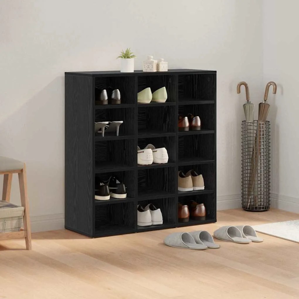 Cipősszekrény polcokkal Musta tammi 77.5 x 30 x 83.5 cm Faanyag