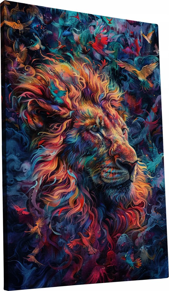 Vászonkép Színes Oroszlán modern stílusú otthon nappali szoba 50x70