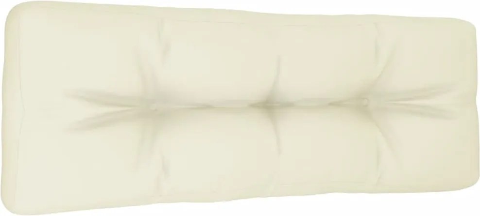 vidaXL krémszínű szövet raklappárna 120 x 40 x 12 cm
