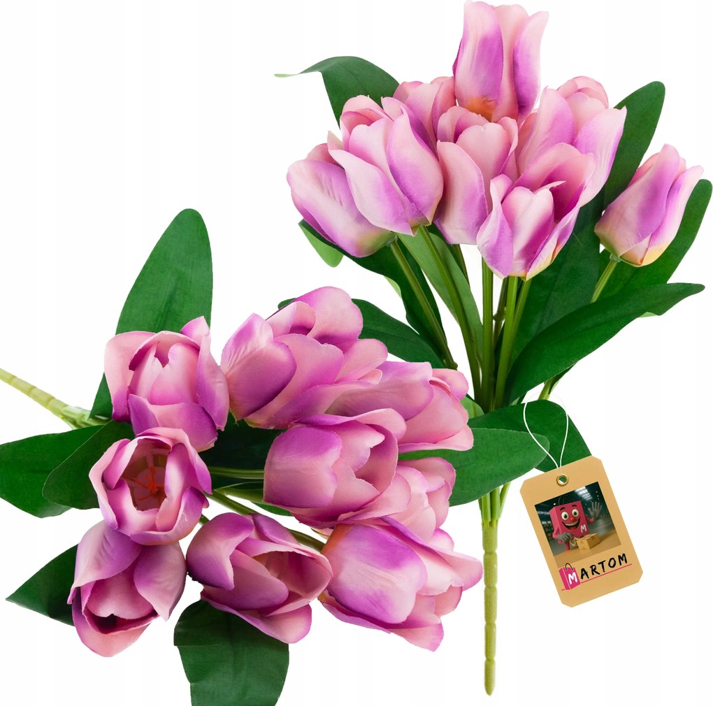 Tulipán csokor tulipán Művirágok húsvéti gumírozott 9db