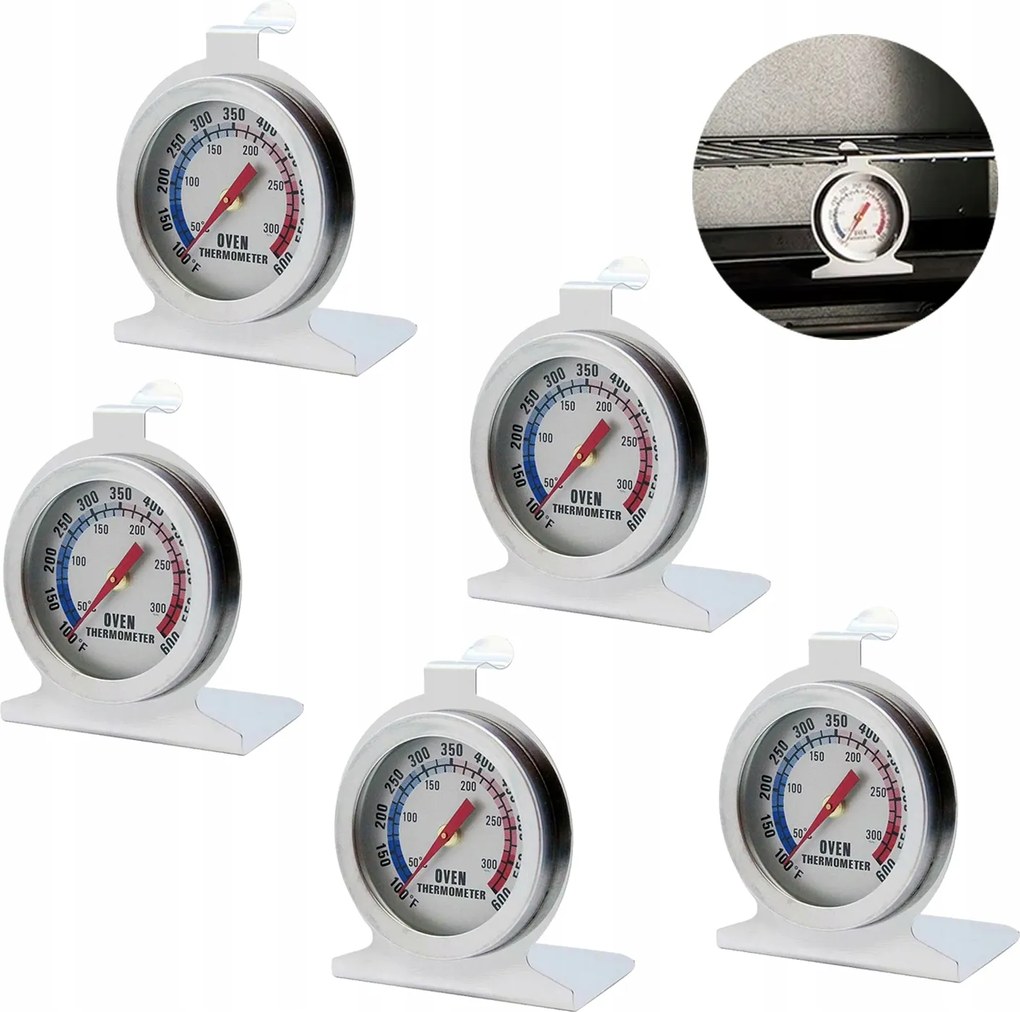 5X Konyhai Hőmérő 50 És 300°C Közötti Kemencékhez És Sütőkhöz