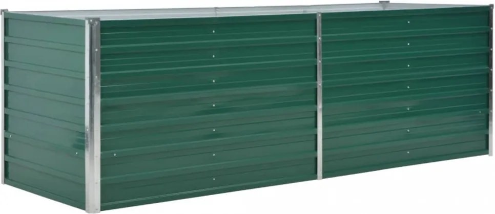 vidaXL zöld horganyzott acél kerti magaságyás 240 x 80 x 77 cm