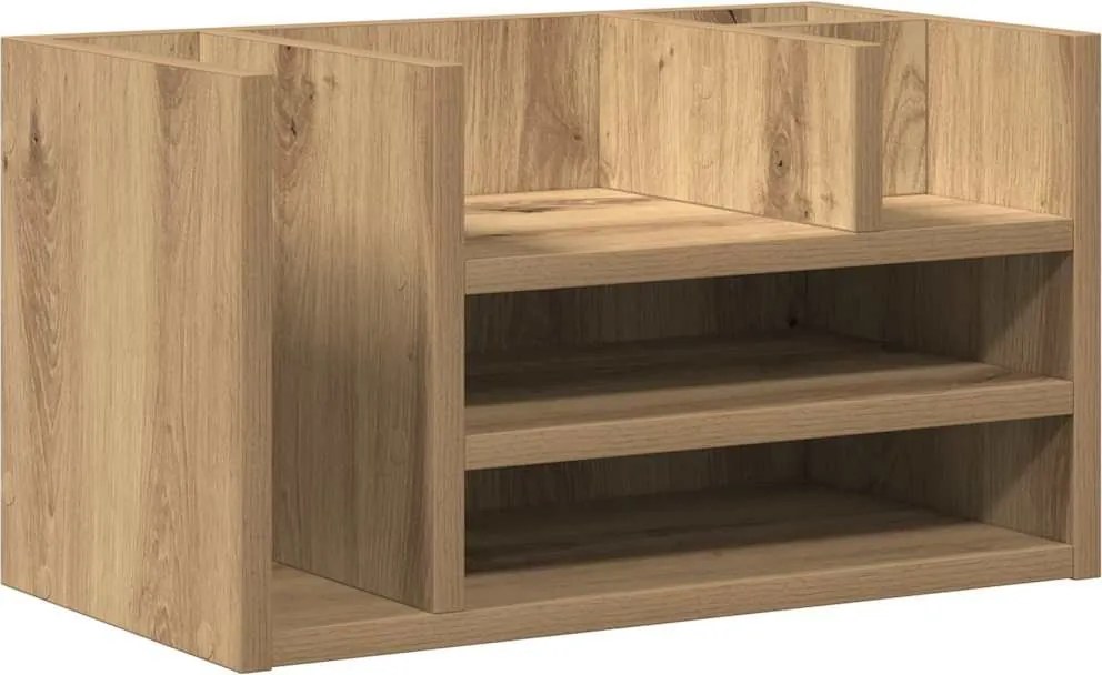 vidaXL Íróasztali rendező Musta tammi 44,5 x 24 x 25 cm Faanyag