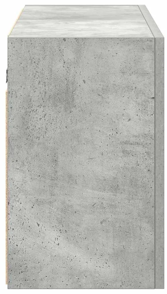 betonszürke szerelt fa fali fürdőszobaszekrény 100 x 25 x 40 cm