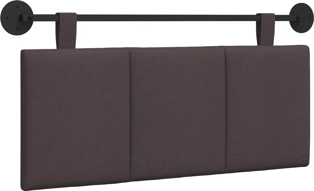 vidaXL Fali Fejtámla Csíkos Sötét Barna 110 x 55 x 5 cm szövet