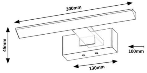 Rabalux 75023 - Fürdőszobai LED tükörvilágítás LORIC LED/6W/230V IP44 30 cm króm