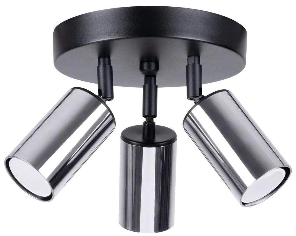 Sollux SL.1369 - Spotlámpa WINX 3xGU10/10W/230V fekete/króm