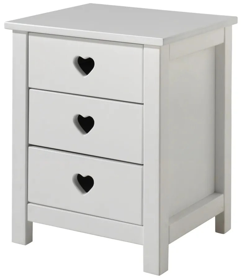 Amori fehér gyerek éjjeliszekrény - Vipack