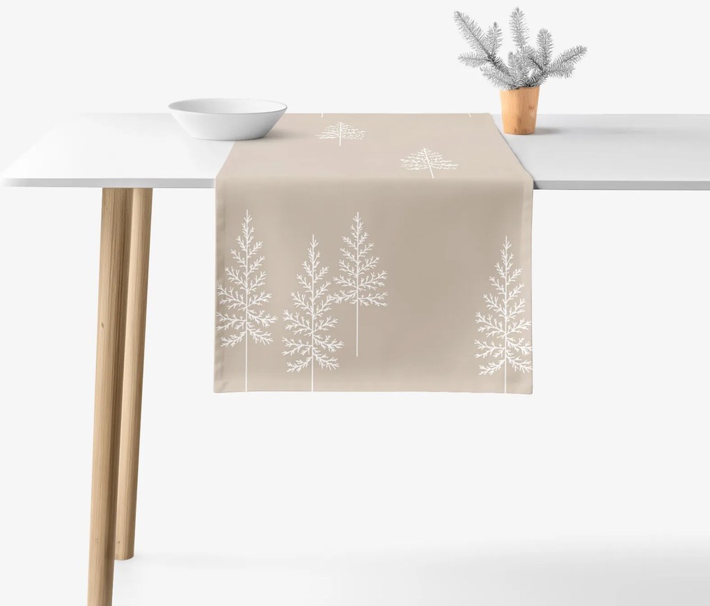 Goldea asztali futó - extra erős 100% pamut - északi fenyők 35x120 cm