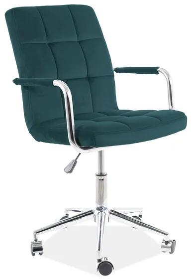 KEDE Q-022 VELVET gyerek szék, 51x87-97x40, bluvel 78, zöld