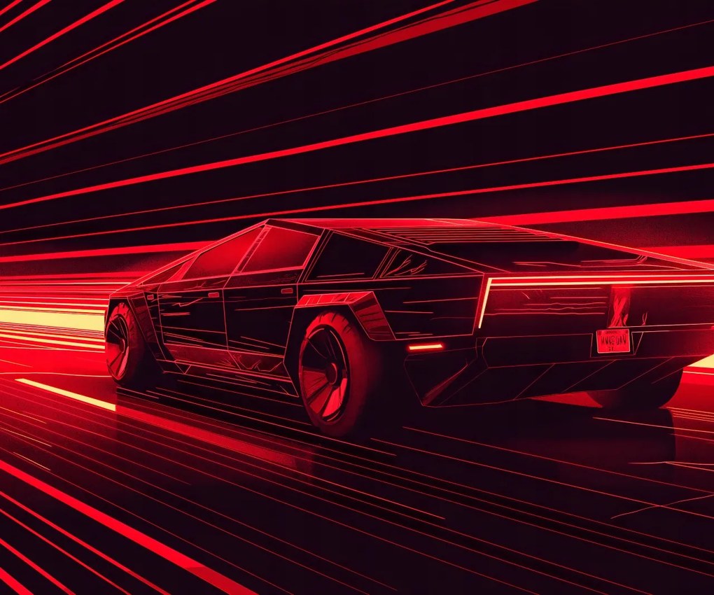 Poszter 60x50cm Sebesség a piros neonban