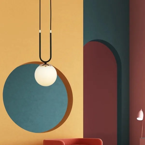 Csillár zsinóron GLAM 1xE14/10W/230V fekete