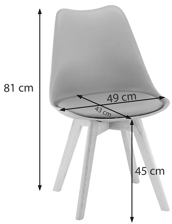 Midori 4+1 étkező garnitúra szürke