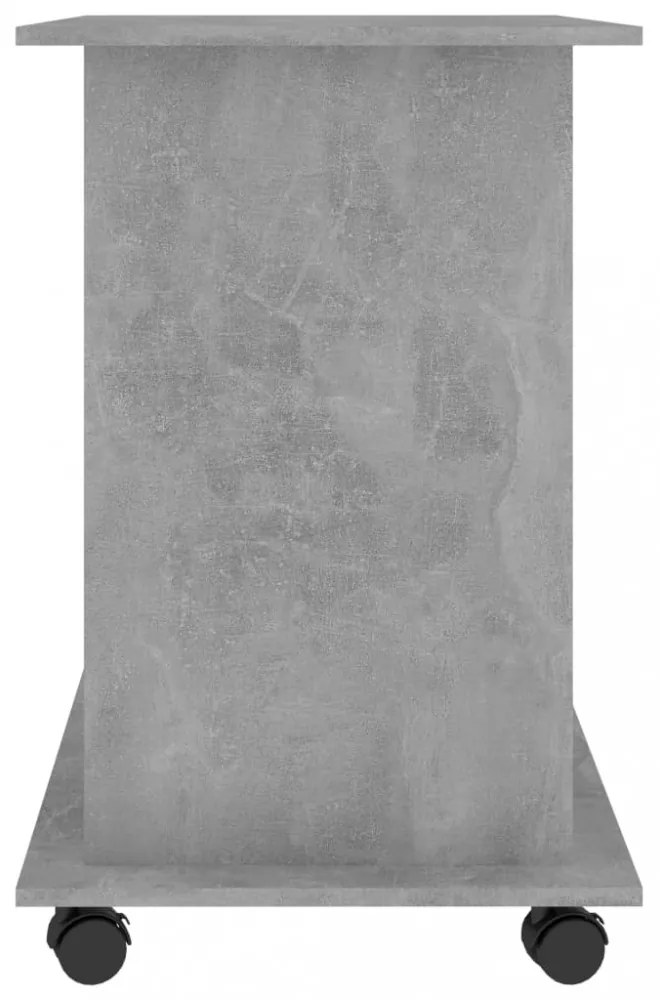 betonszürke szerelt fa számítógépasztal 80 x 50 x 75 cm