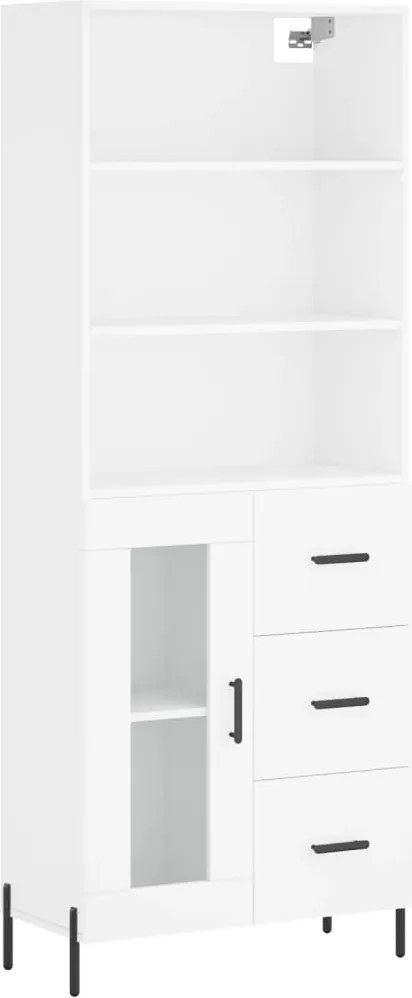 vidaXL fehér szerelt fa magasszekrény 69,5 x 34 x 180 cm