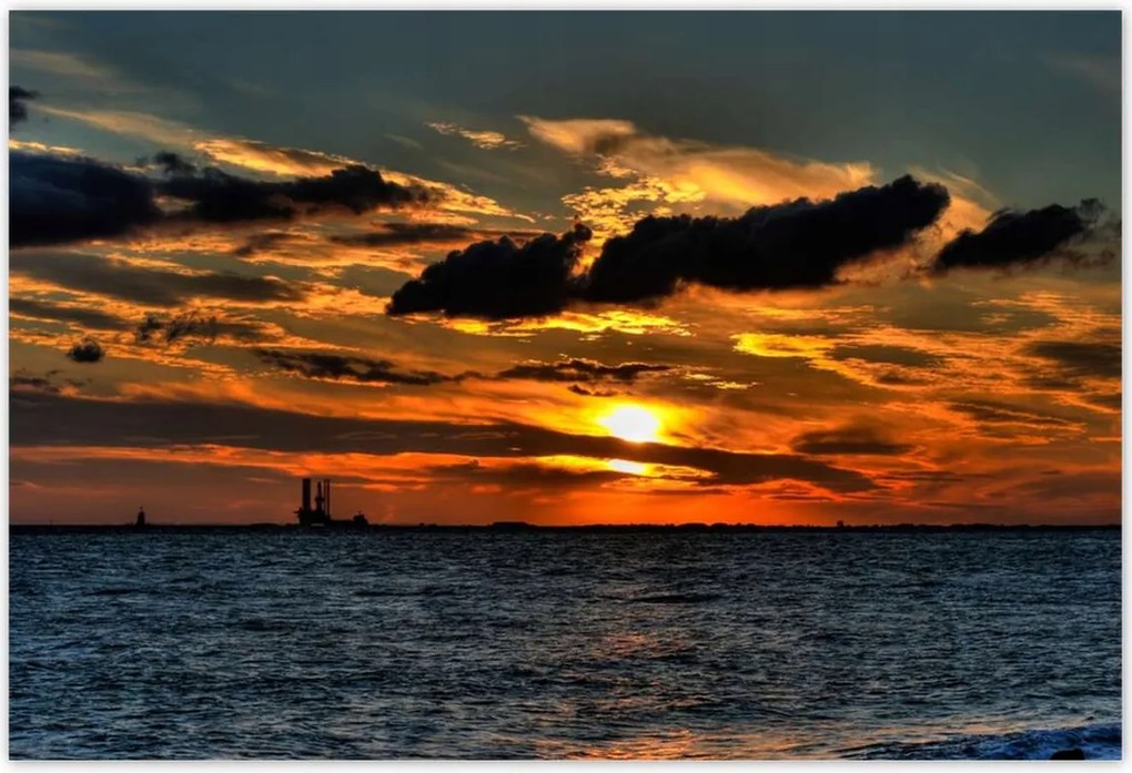 Poszterek 155x105 Naplemente a tengerparton