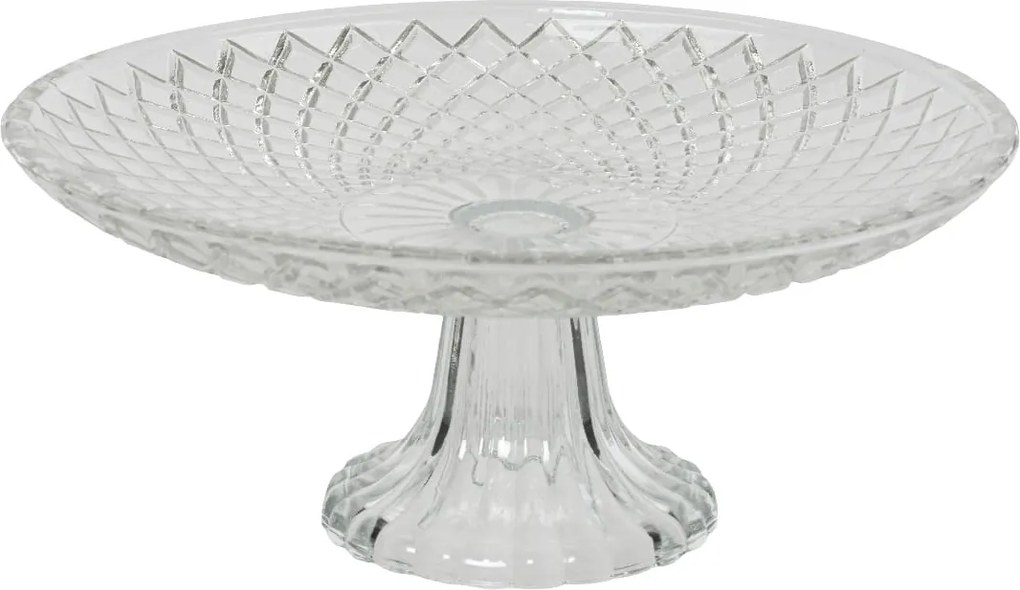 Üveg sütemény 20x9cm átlátszó tálca