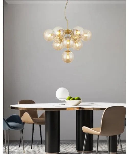 Redo 01-2940 - Csillár zsinóron AGAPE 10xE14/28W/230V arany