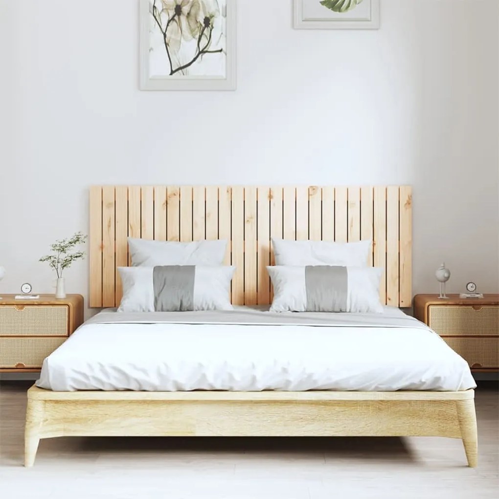 tömör fenyőfa fali fejtámla 159,5 x 3 x 60 cm